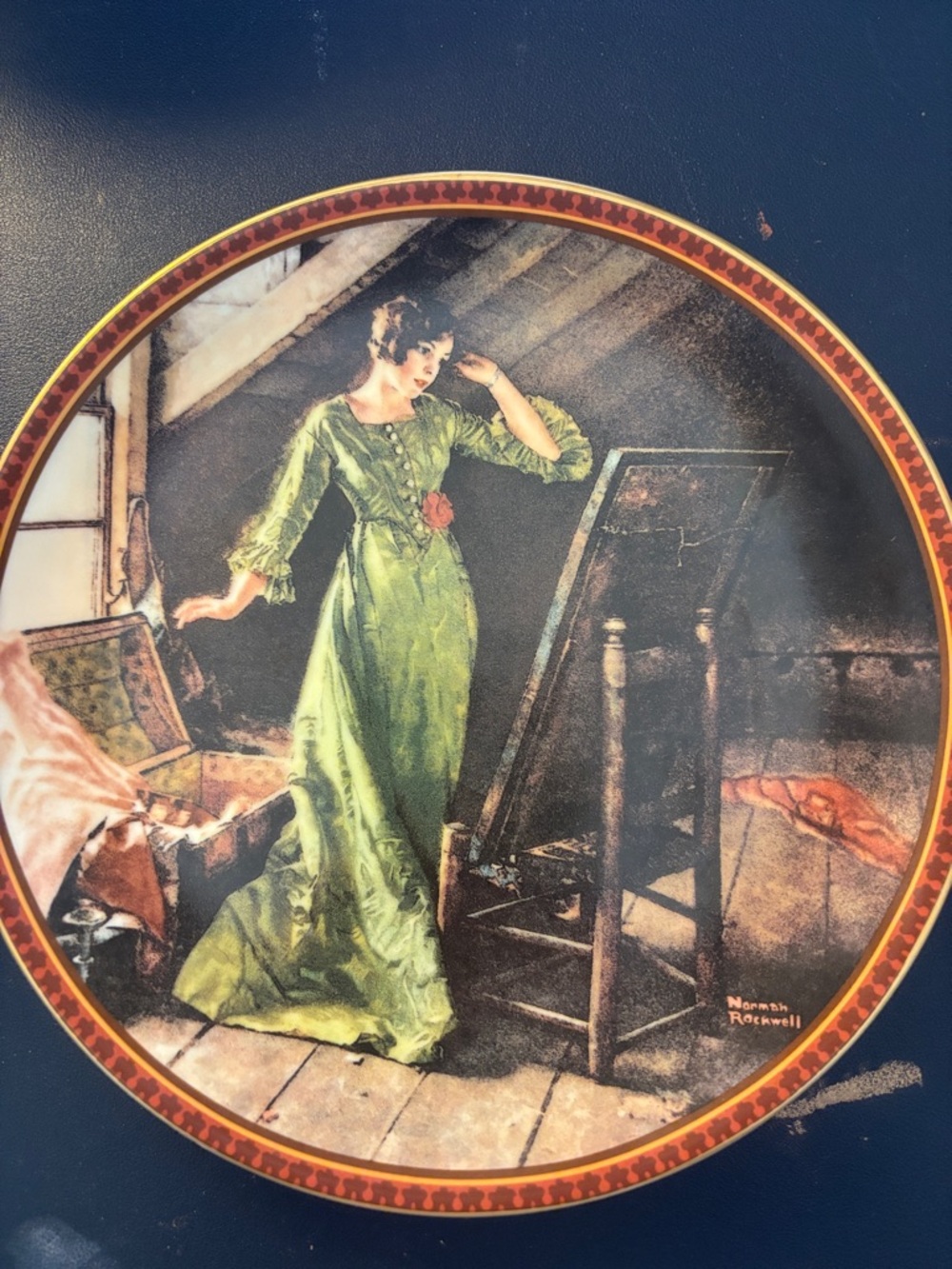 Norman Rockwell Knowles Plate “Quiet Reflections” 1991